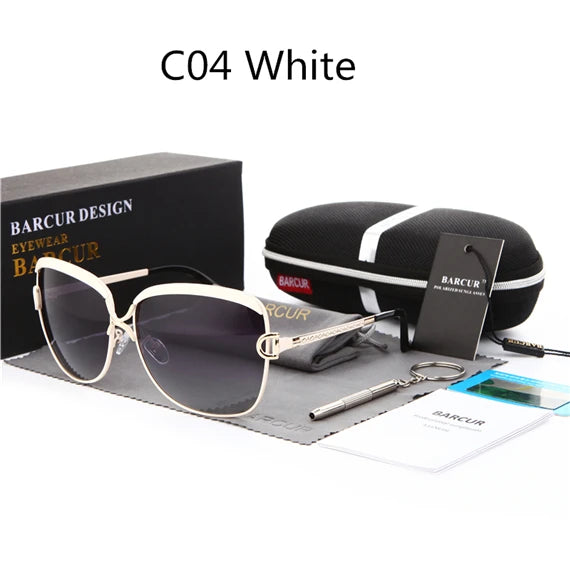 Gafas de Sol Oversized Polarizadas Degradé – Montura Metálica Fina, Mujer