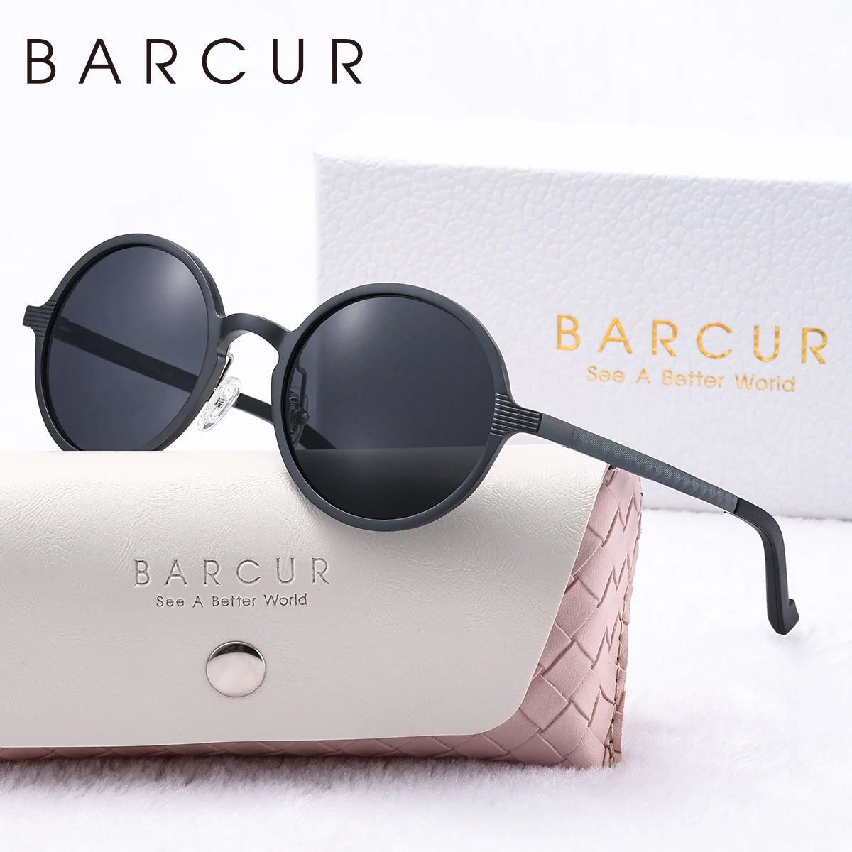 Gafas de Sol Redondas Retro Punk Polarizadas – Aluminio Magnesio, Unisex