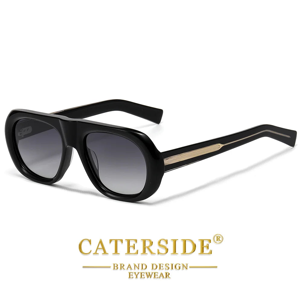 Gafas de Sol Redondas Oversize – Acetato Premium Polarizado, Unisex