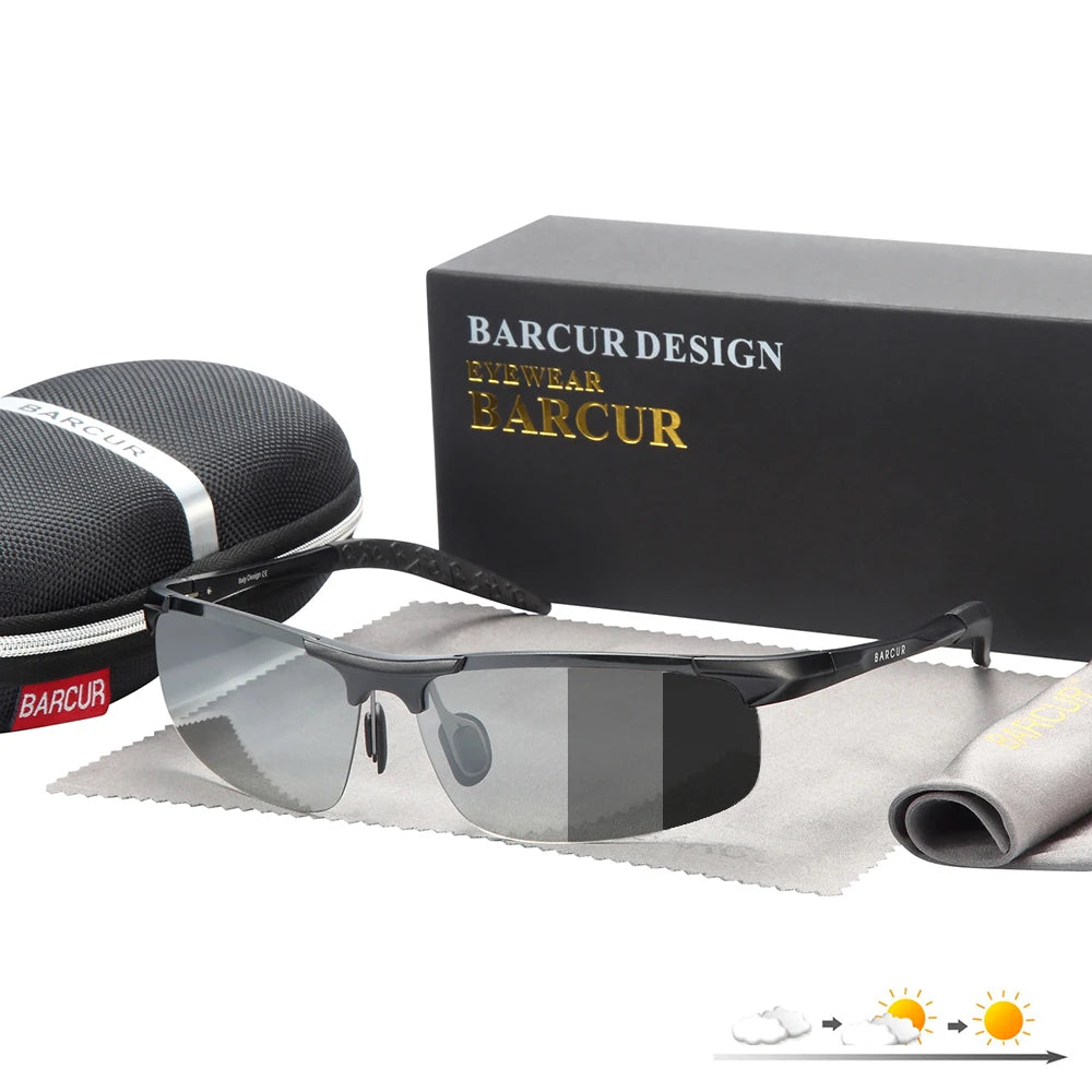 Gafas de Sol Deportivas Fotocromáticas Semi-Montura – Aluminio Magnesio, Unisex