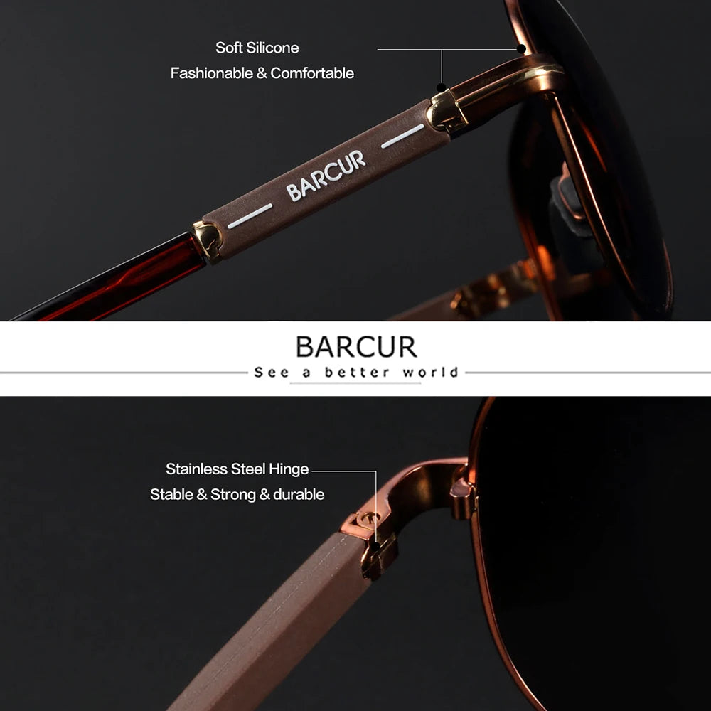 Gafas de Sol Aviador Polarizadas – Acero, 8 Colores, Unisex