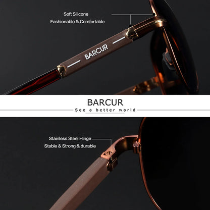 Gafas de Sol Aviador Polarizadas – Acero, 8 Colores, Unisex
