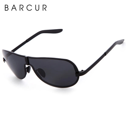 Gafas de Sol Shield Rimless Polarizadas – Visión Nocturna, 4 Colores, Hombre