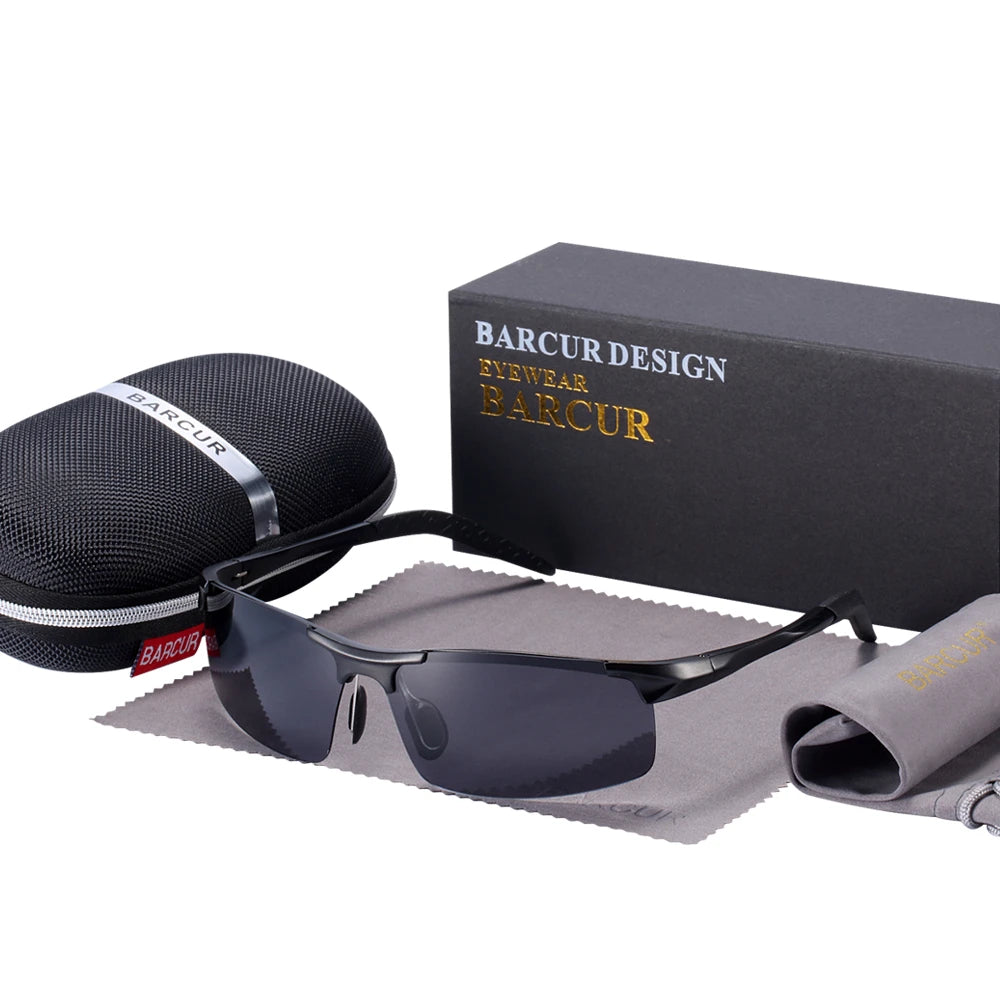 Gafas de Sol Deportivas Fotocromáticas Semi-Montura – Aluminio Magnesio, Unisex