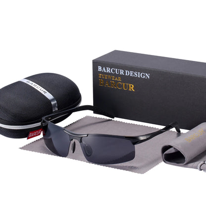Gafas de Sol Deportivas Fotocromáticas Semi-Montura – Aluminio Magnesio, Unisex