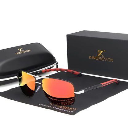 Gafas de Sol Rectangulares Doble Puente Polarizadas HD – Aluminio, Hombre