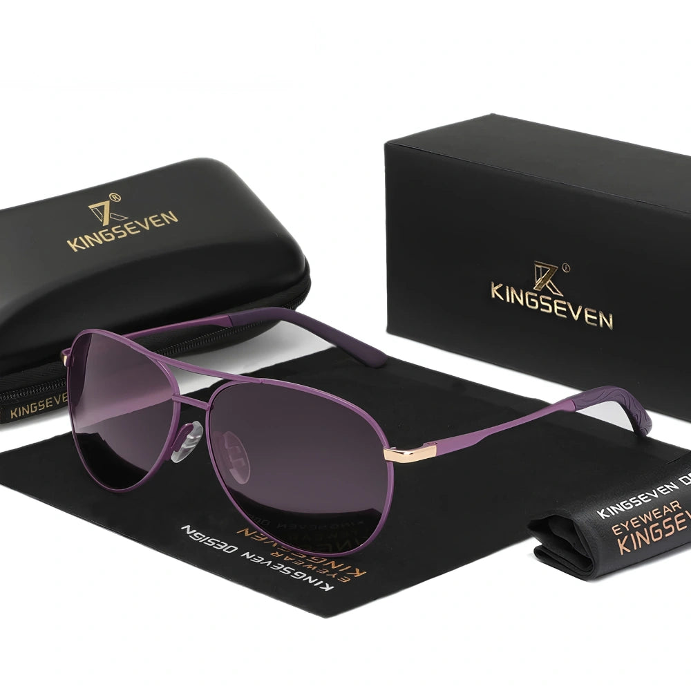 Gafas de Sol Aviador Compactas Polarizadas Degradé – Aleación, Unisex