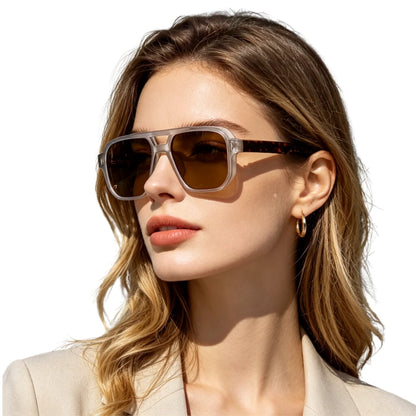 Gafas de Sol Retro Punk – Doble Puente Flat Top, Unisex