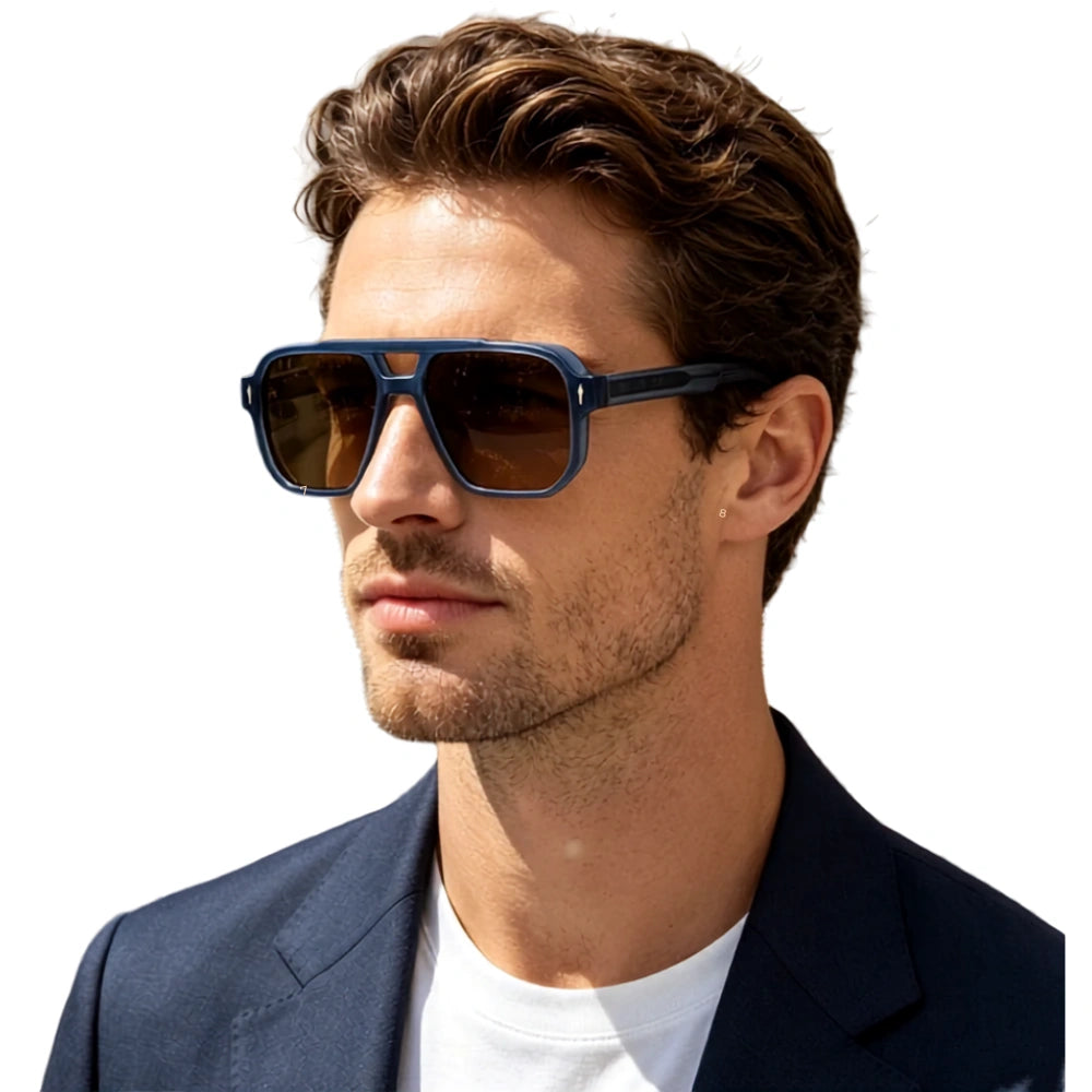 Gafas de Sol Retro Punk – Doble Puente Flat Top, Unisex