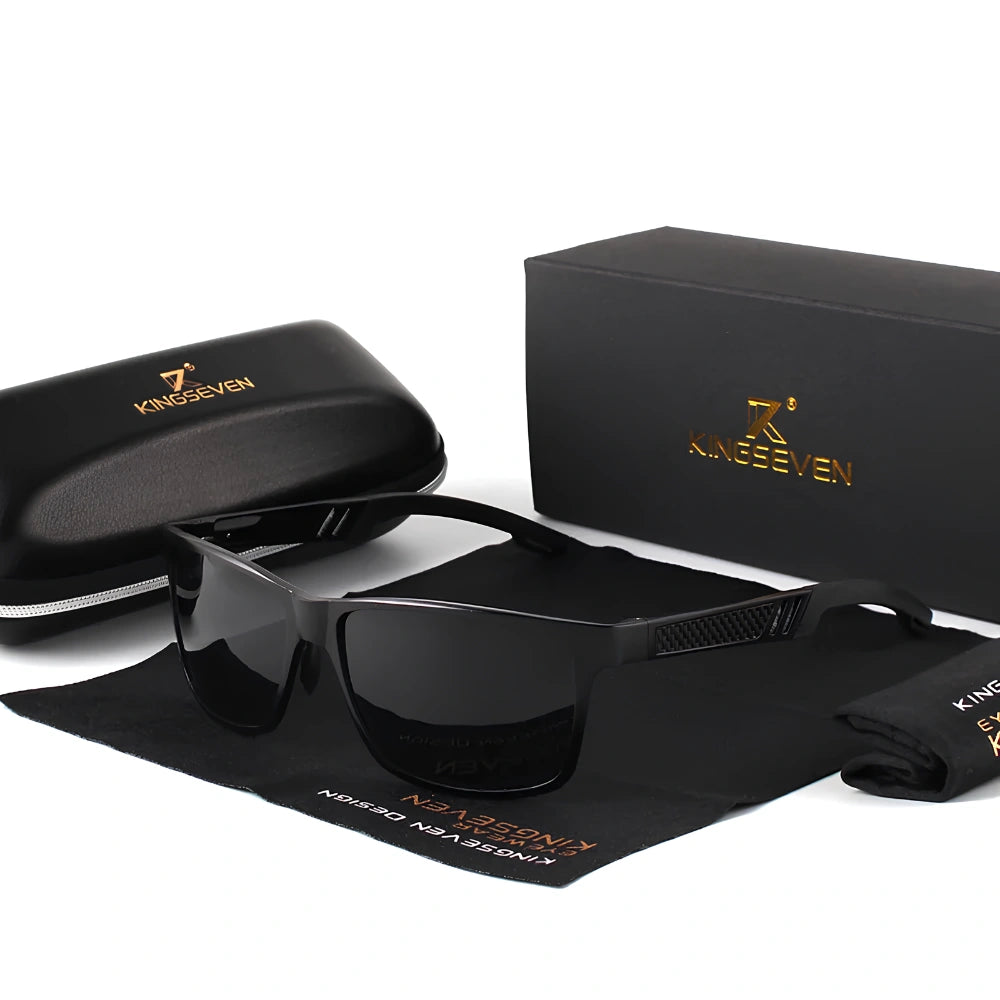 [COMPRA 2, LLÉVATE 3] Gafas de Sol Rectangulares Polarizadas – Aluminio, Hombre