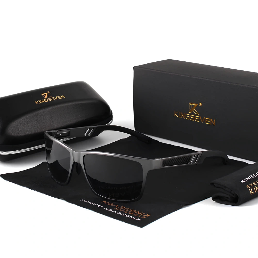 [COMPRA 2, LLÉVATE 3] Gafas de Sol Rectangulares Polarizadas – Aluminio, Hombre