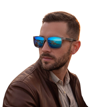 [COMPRA 2, LLÉVATE 3] Gafas de Sol Rectangulares Polarizadas – Aluminio, Hombre
