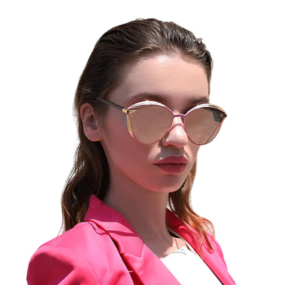 [COMPRA 2, LLÉVATE 3] Gafas de Sol Redondas Polarizadas ojo de gato – Mujer, Protección UV400
