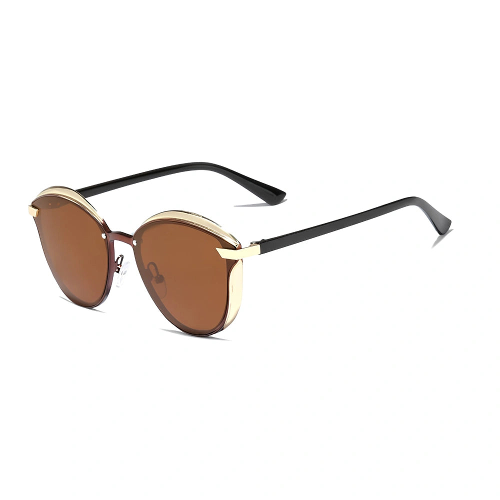[COMPRA 2, LLÉVATE 3] Gafas de Sol Redondas Polarizadas ojo de gato – Mujer, Protección UV400