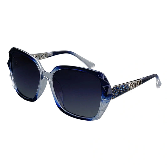 Gafas de Sol Butterfly Oversized Polarizadas – Patillas Doradas, Mujer