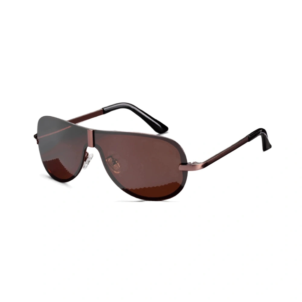Gafas de Sol Shield Rimless Polarizadas – Visión Nocturna, 4 Colores, Hombre