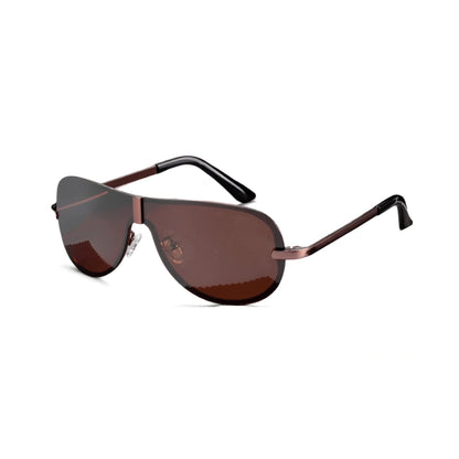 Gafas de Sol Shield Rimless Polarizadas – Visión Nocturna, 4 Colores, Hombre