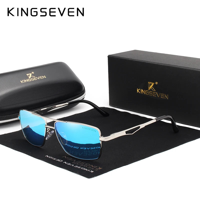 Gafas de Sol Cuadradas Polarizadas HD – Aluminio Clásico, Hombre