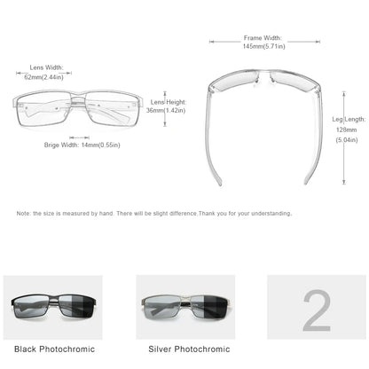 Gafas de Sol Rectangulares Fotocromáticas Polarizadas – Conducción, Hombre