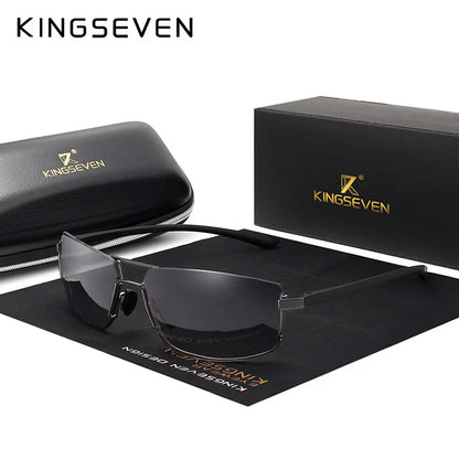 Gafas de Sol Rectangulares Polarizadas – Aleación Fina, Hombre