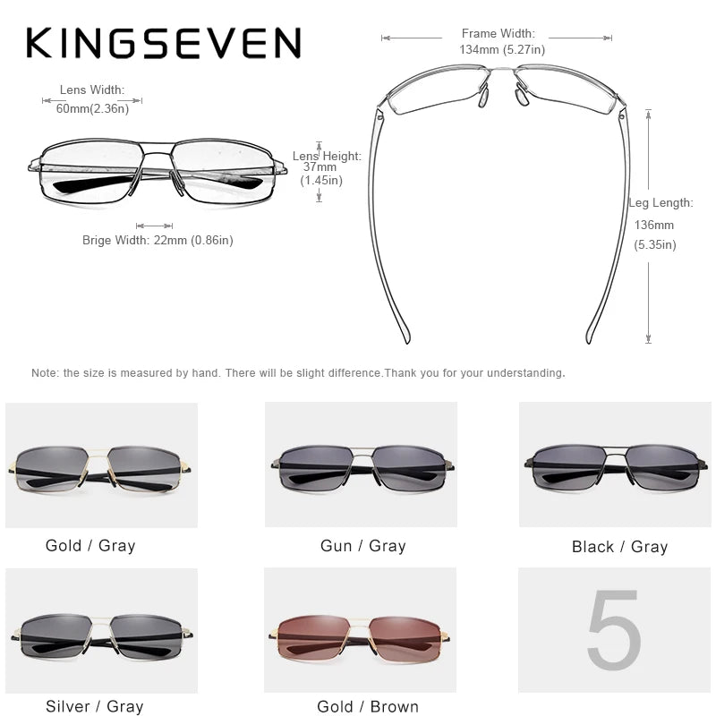 Gafas de Sol Rectangulares Polarizadas – Aleación Fina, Hombre