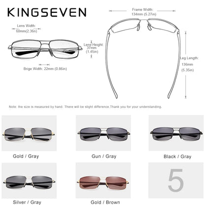 Gafas de Sol Rectangulares Polarizadas – Aleación Fina, Hombre
