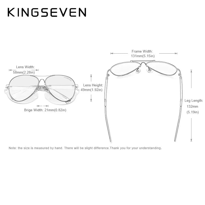Gafas de Sol Aviador Titanio Fotocromáticas Polarizadas – Premium, Unisex