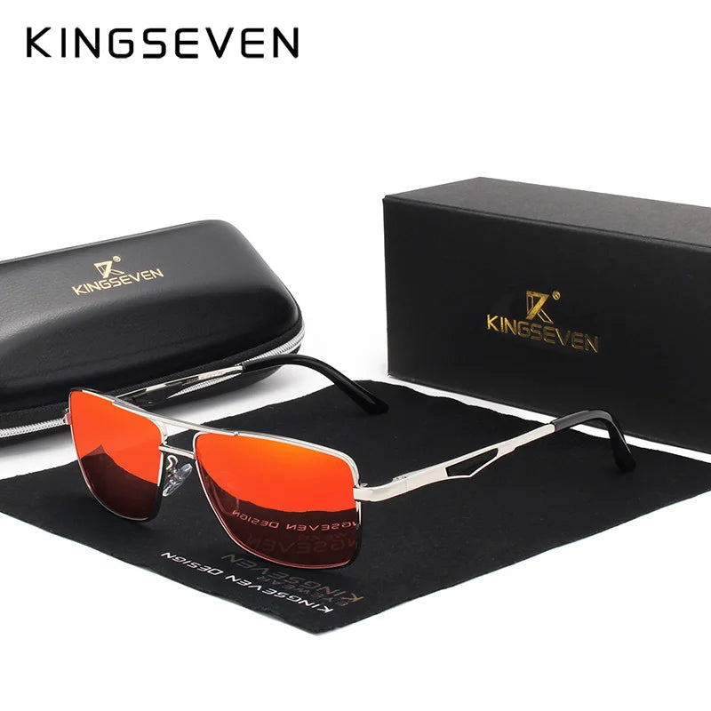 Gafas de Sol Cuadradas Polarizadas HD – Aluminio Clásico, Hombre