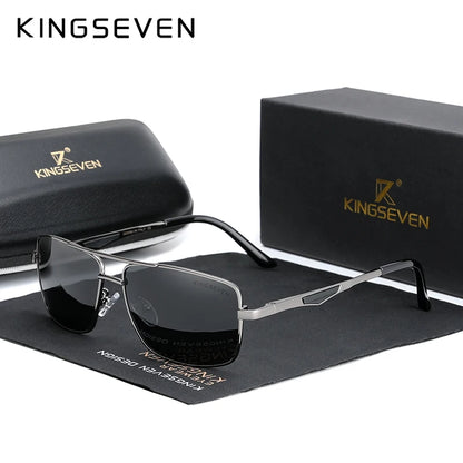 Gafas de Sol Cuadradas Polarizadas HD – Aluminio Clásico, Hombre