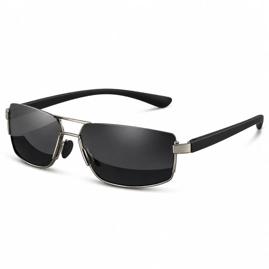 Gafas de Sol Rectangulares Polarizadas – Aleación Fina, Hombre