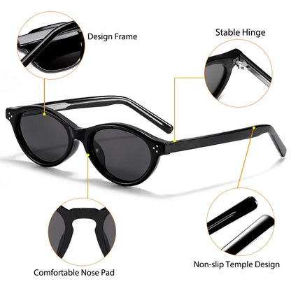 Gafas de Sol Ojo de Gato Oval Retro – TR90, Mujer