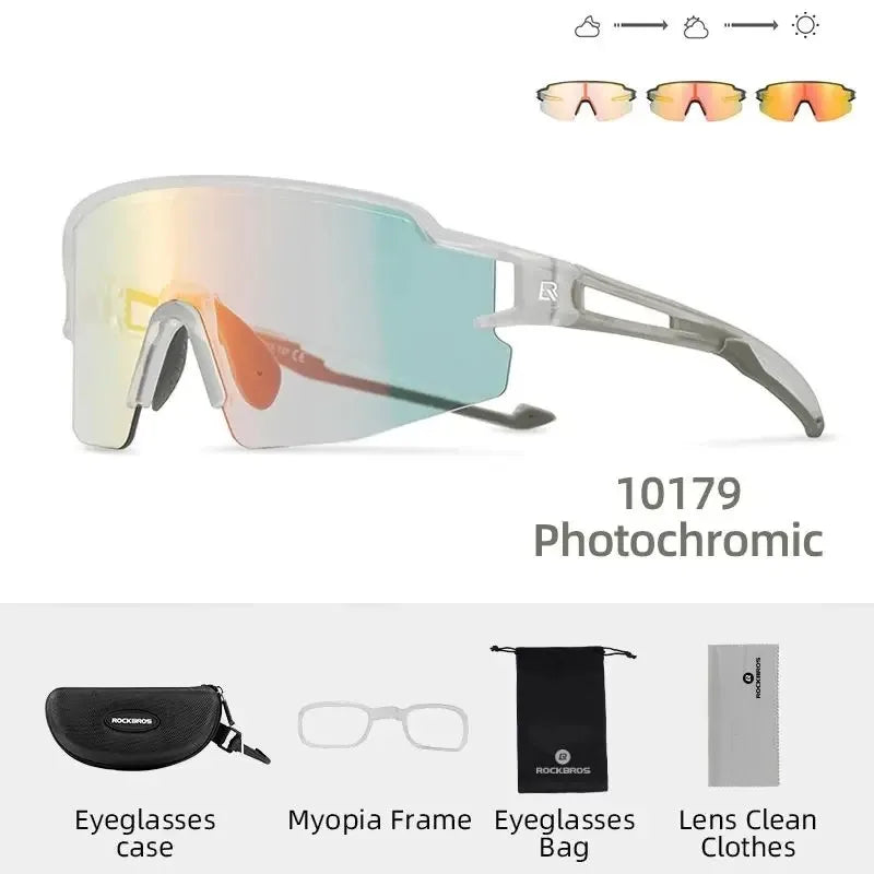 Gafas de Ciclismo Half Frame – Fotocromáticas o Polarizadas, 8 Colores, Unisex