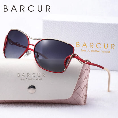 Gafas de Sol Oversized Polarizadas – Acero Bicolor, Caja Regalo, Mujer