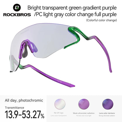 Gafas de Ciclismo Fotocromáticas TR90 – Antiviento UV400, Unisex