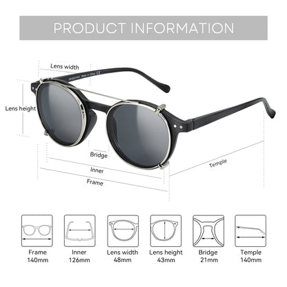 Gafas Anti Luz Azul con Clip-On Solar Polarizado – 2 en 1, Unisex