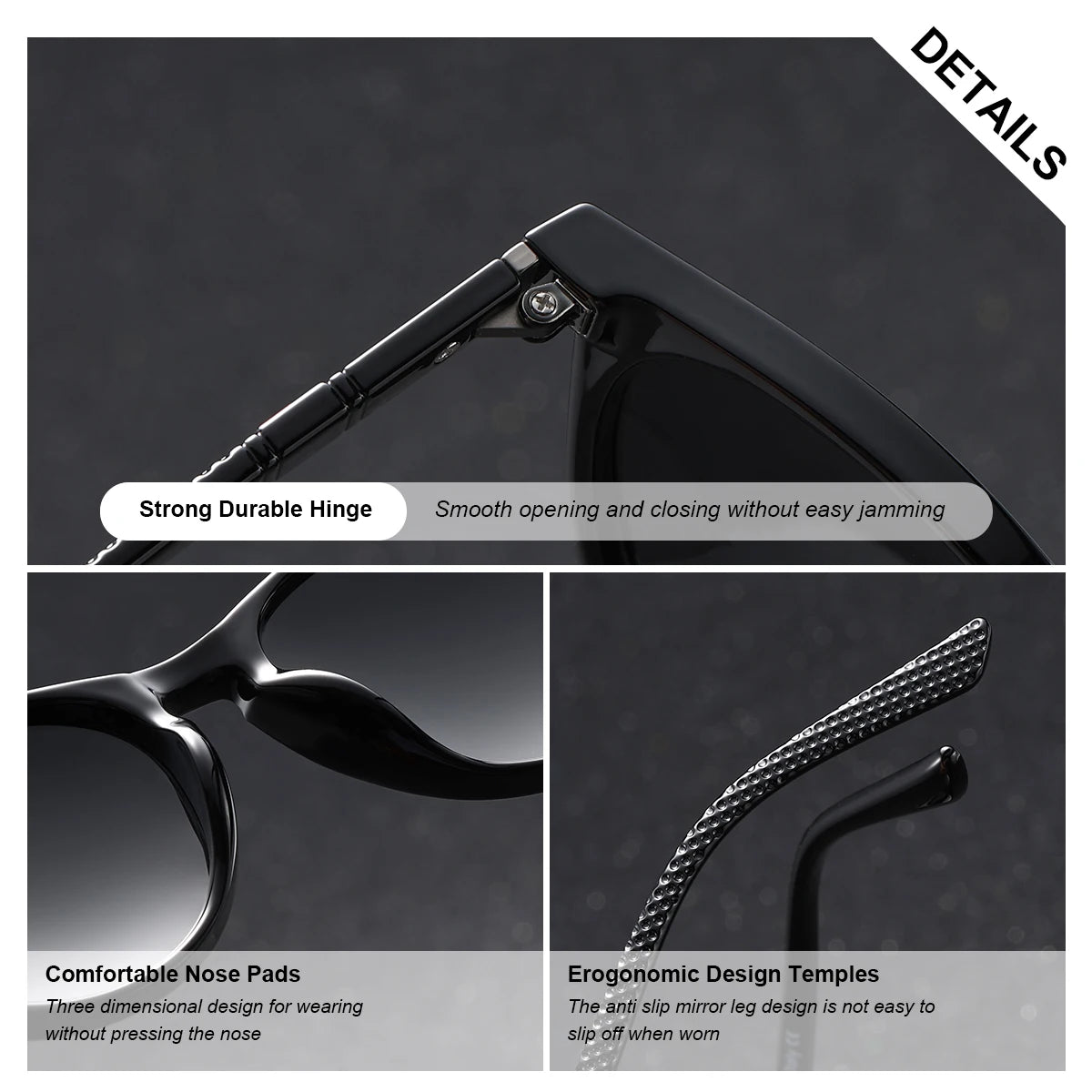 Gafas de Sol Redondas Polarizadas – PC Ligero, Mujer