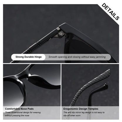Gafas de Sol Redondas Polarizadas – PC Ligero, Mujer