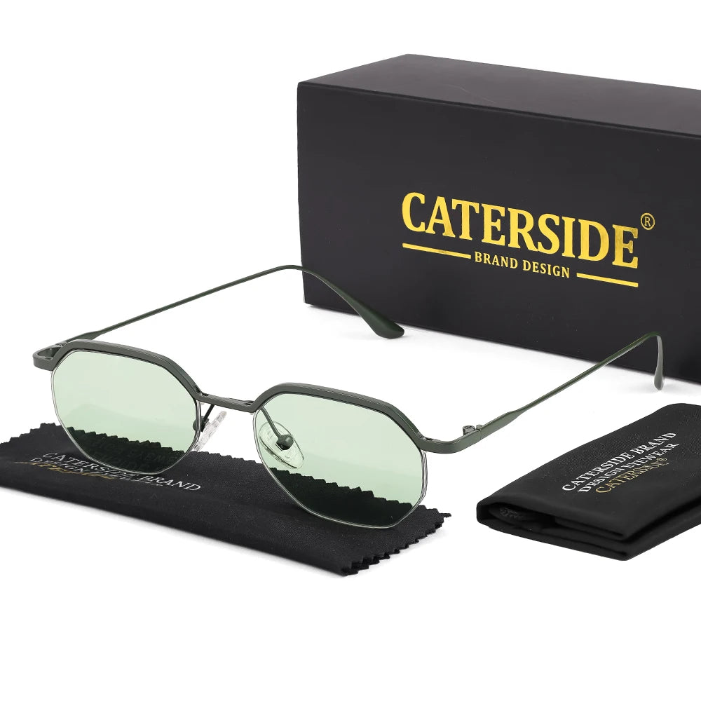 Gafas de Sol Poligonales Retro – Marco de Cobre, Unisex