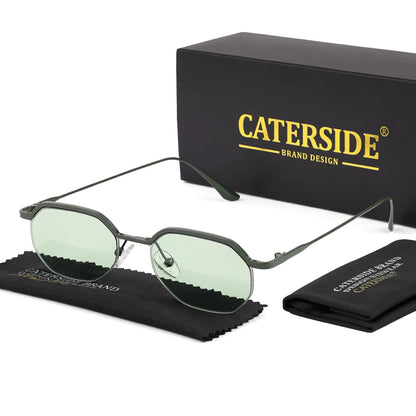 Gafas de Sol Poligonales Retro – Marco de Cobre, Unisex