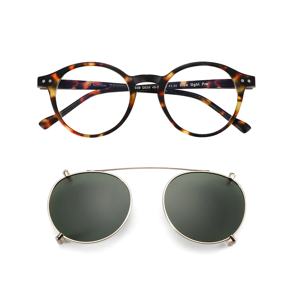 Gafas Anti Luz Azul con Clip-On Solar Polarizado – 2 en 1, Unisex