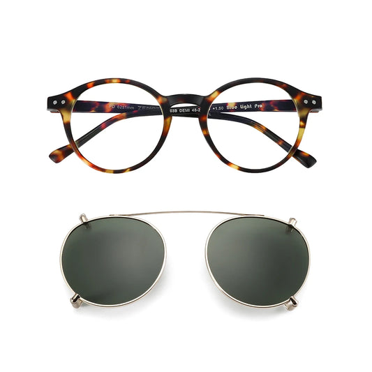 Gafas Anti Luz Azul con Clip-On Solar Polarizado – 2 en 1, Unisex