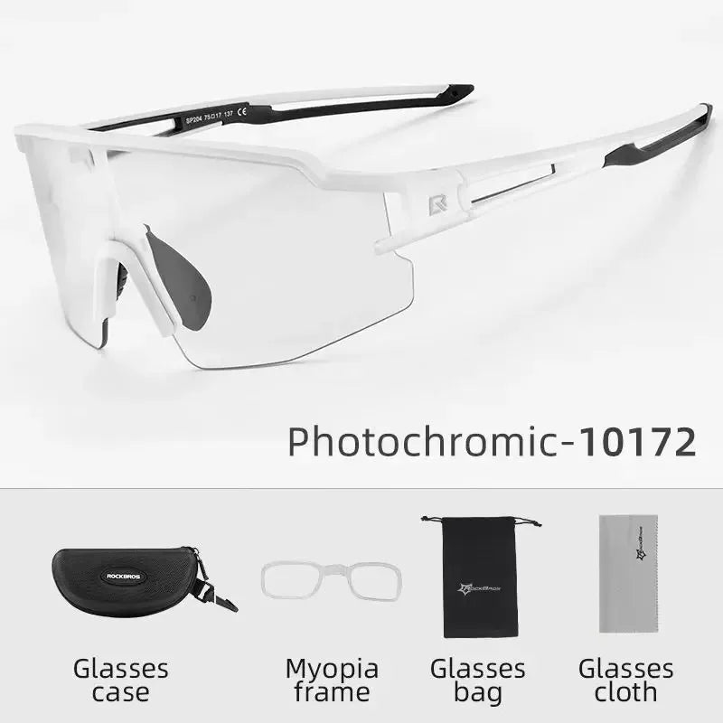 Gafas de Ciclismo Half Frame – Fotocromáticas o Polarizadas, 8 Colores, Unisex