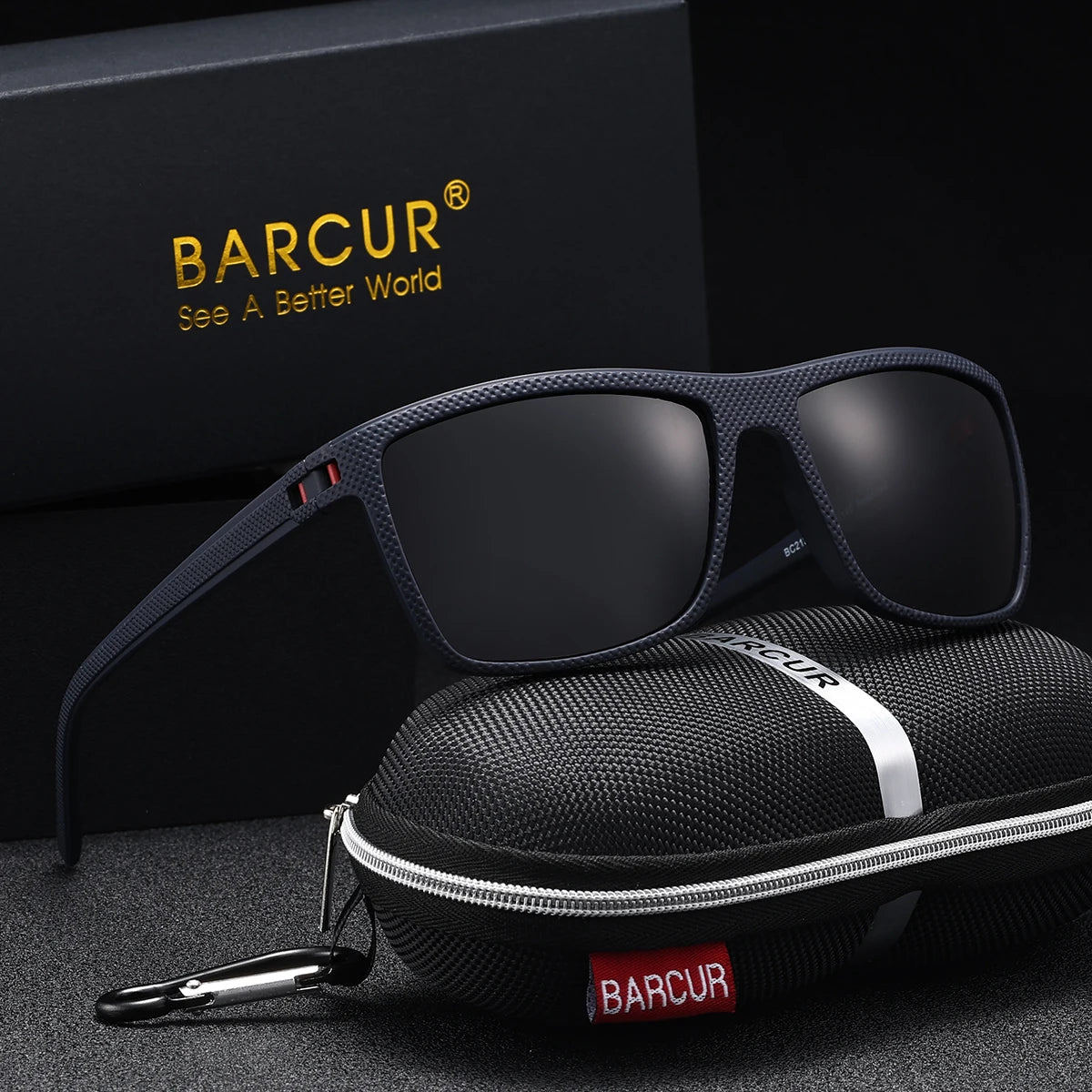 Gafas de Sol Rectangulares Polarizadas – PC Ligero, Hombre