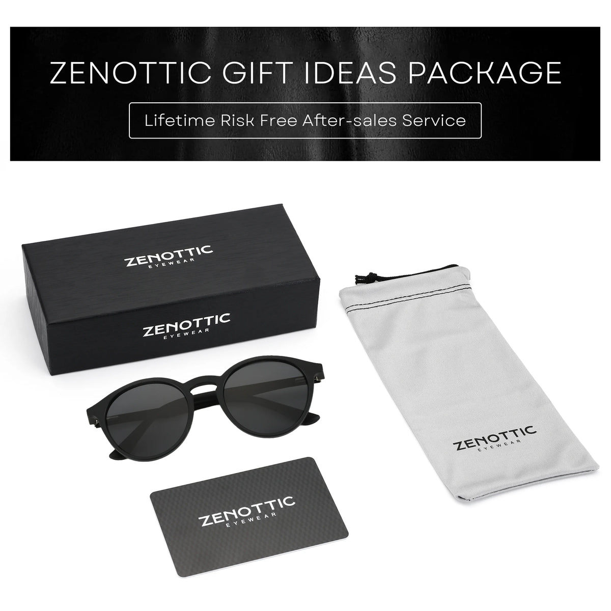 Gafas de Sol Redondas Retro Polarizadas – Patas de Goma, Unisex