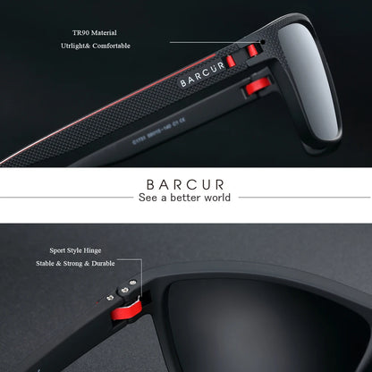 Gafas de Sol Cuadradas Polarizadas Degradé – Plástico Titanio, Unisex