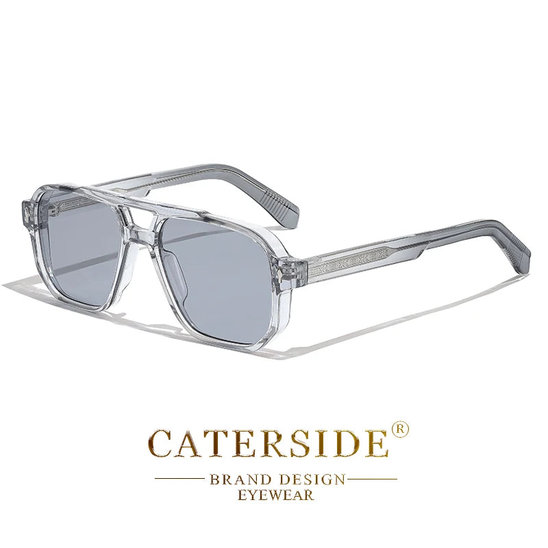 Gafas de Sol Retro Punk – Doble Puente Flat Top, Unisex