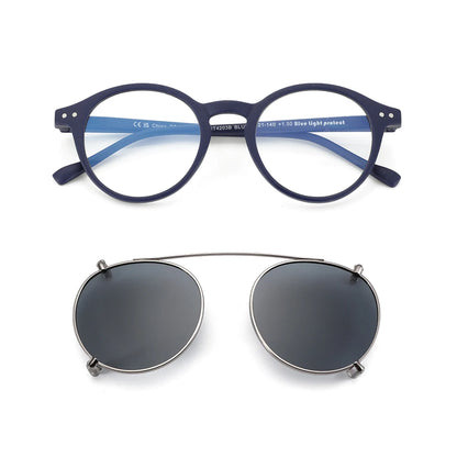Gafas Anti Luz Azul con Clip-On Solar Polarizado – 2 en 1, Unisex