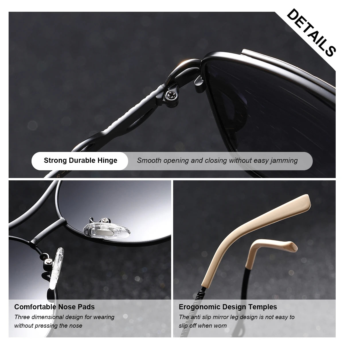 Gafas de Sol Oversized Polarizadas – Acero Bicolor, Caja Regalo, Mujer