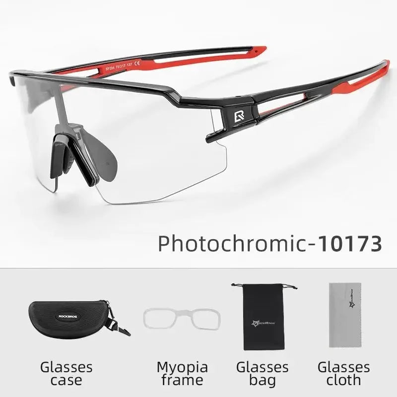 Gafas de Ciclismo Half Frame – Fotocromáticas o Polarizadas, 8 Colores, Unisex