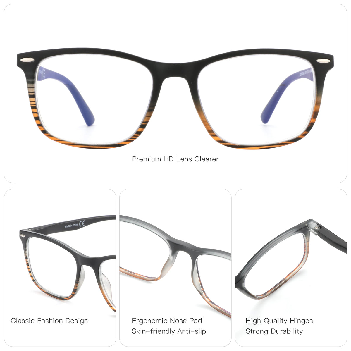Gafas Anti Luz Azul Cuadradas – Montura Flexible, Unisex